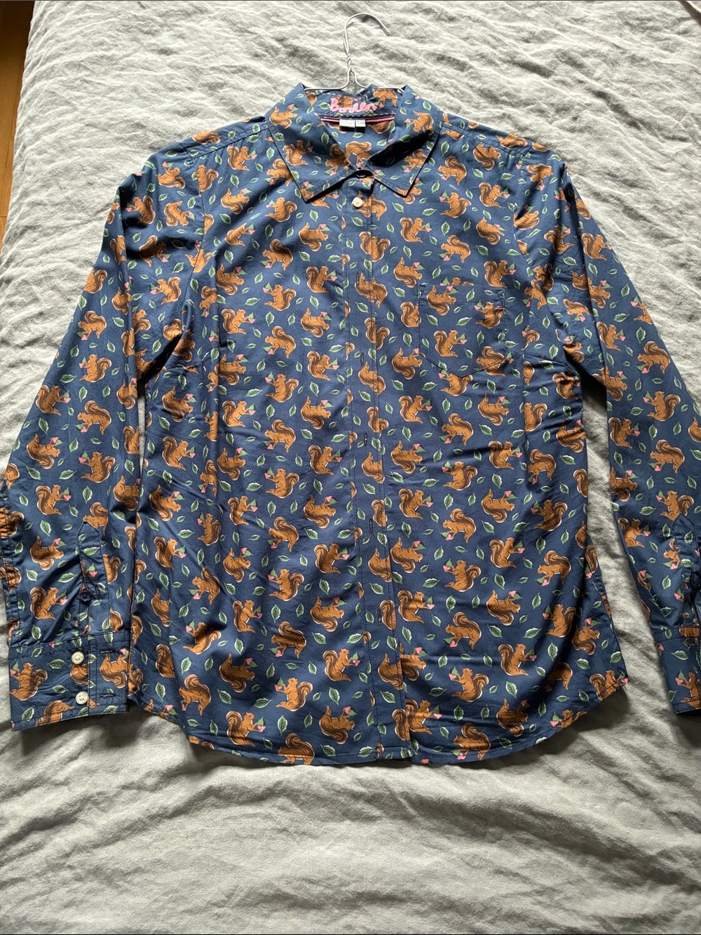 Boden Woodland Squirrel Print Classic shirt